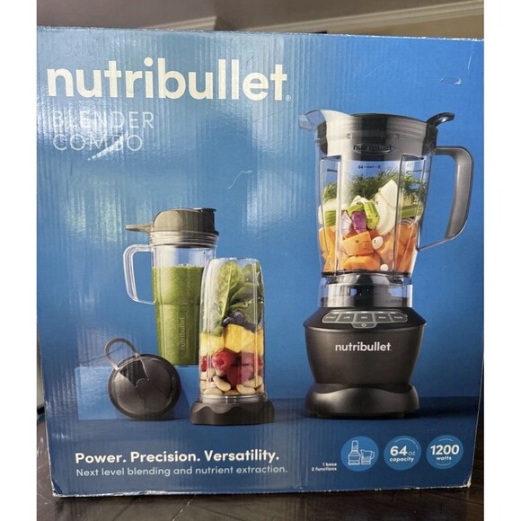 New NutriBullet 1200 Watt Blender Combo with Single Serve Cups NBF50500 Gray - Picture 2 of 16